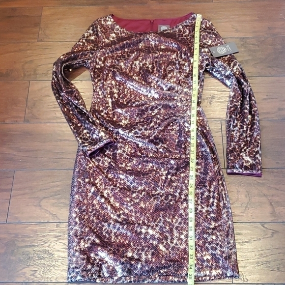 NWT Vince Camuto Sequin Jewel Neck dress evening party holiday - Picture 5 of 12